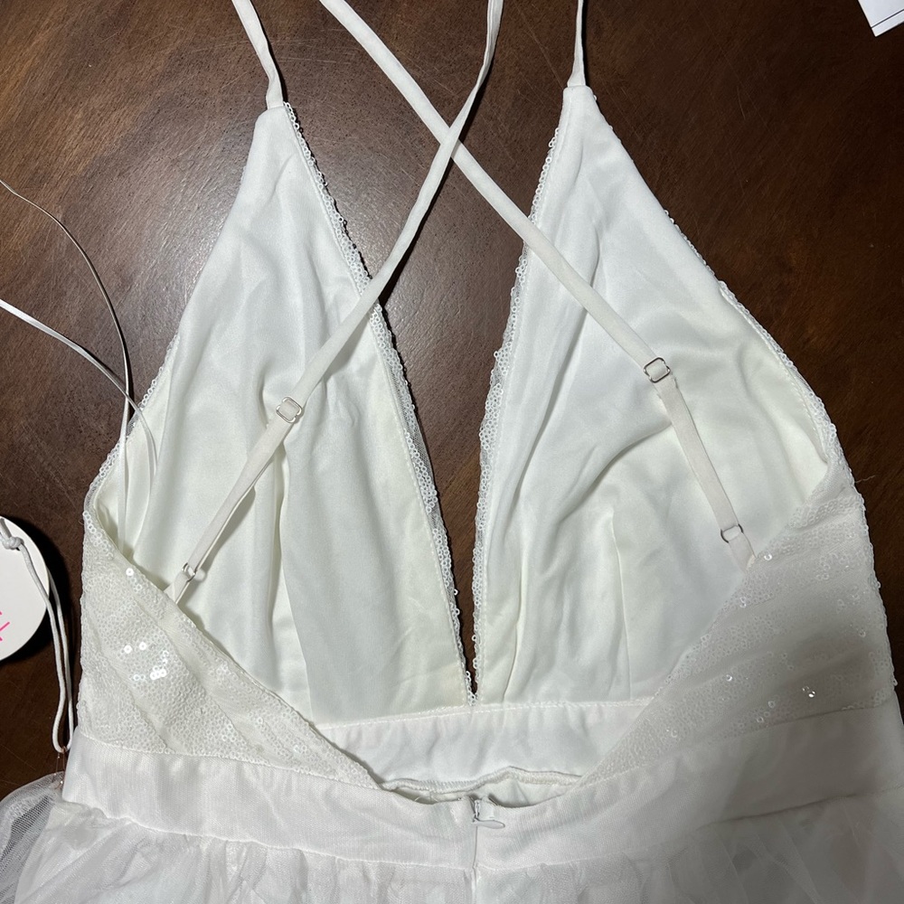 Brand new bridal shower/rehearsal dinner/after wedding party dress. Size large. - Picture 4 of 4